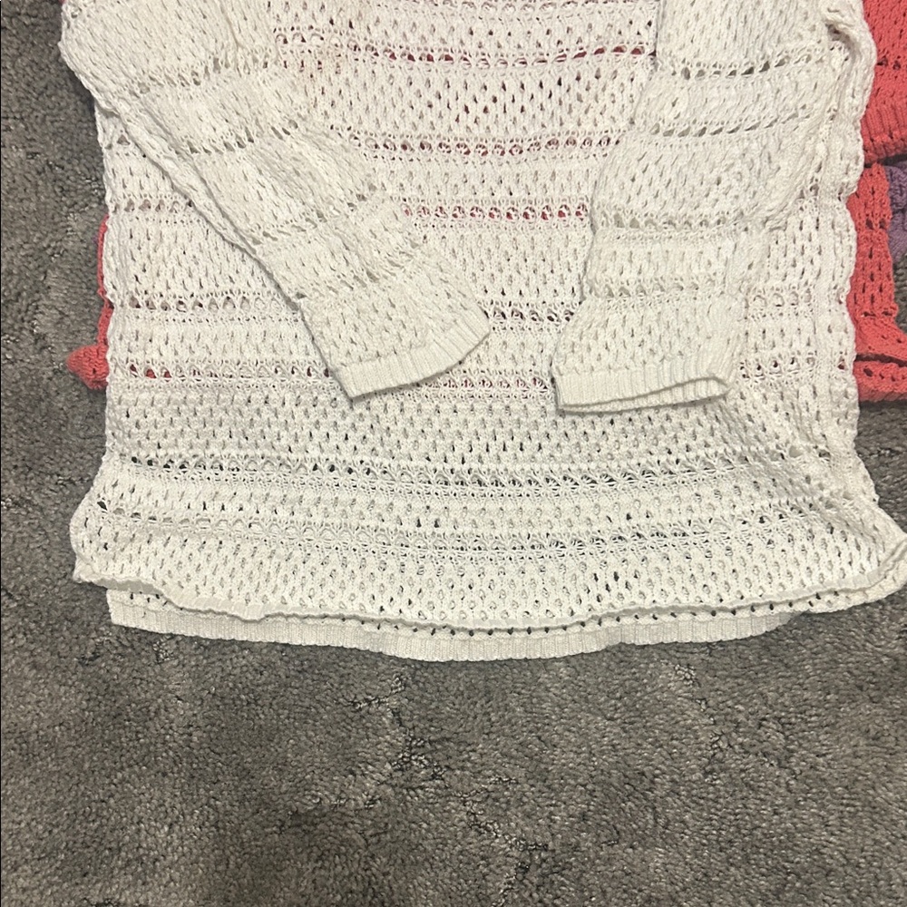 Eight, Eight, Eight Sweater Set - Purple, Coral, and White size medium - Picture 3 of 5